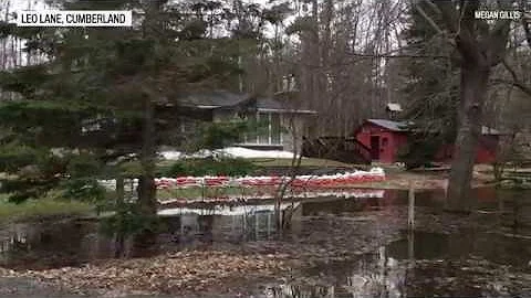 Flooding at Leo Lane, Cumberland, Friday morning