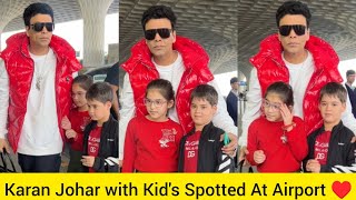 Coffee With Karan Hoste By Karan Johar With Kid's Gets Clicked By Media At Airport 😍♥️🥳