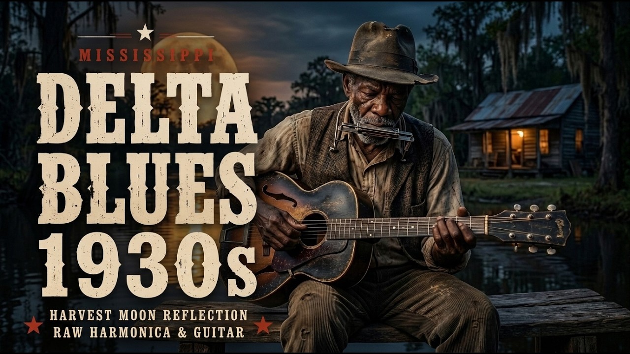 Mississippi Delta Blues 1930s | Harvest Moon Reflection, Raw Harmonica ...