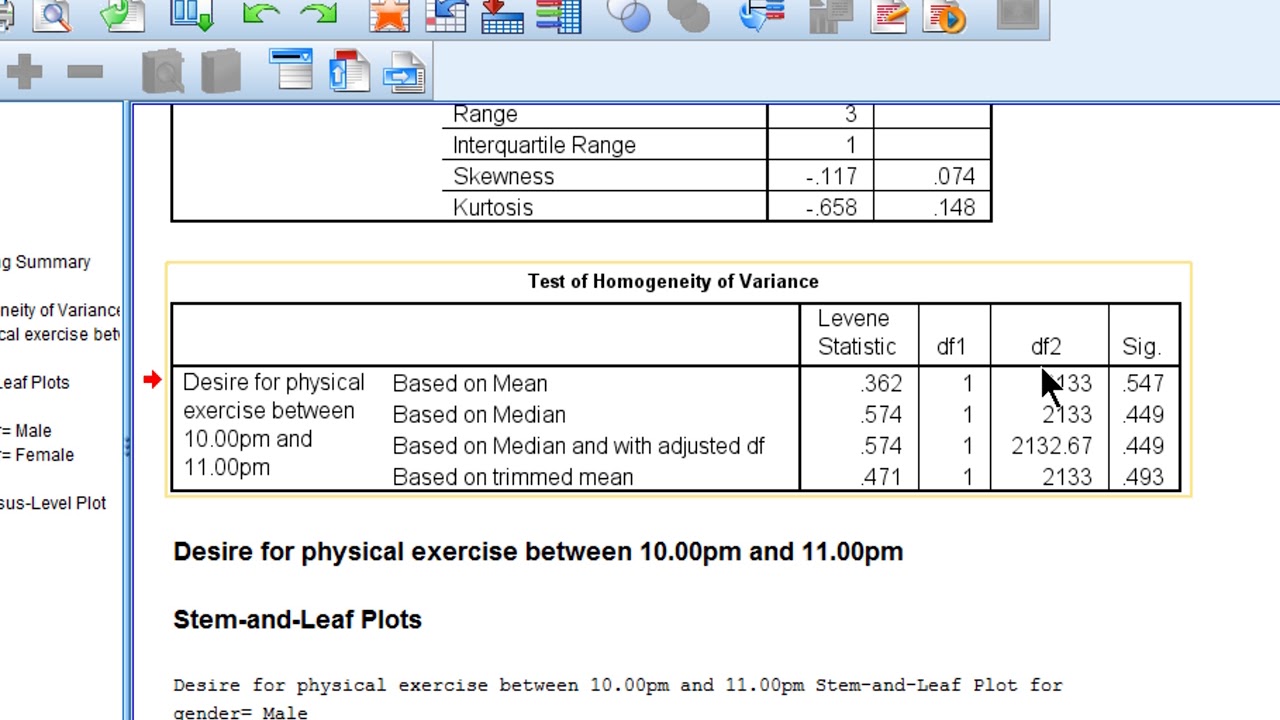 V16.4 Robust (Median) Levene's Test in SPSS YouTube