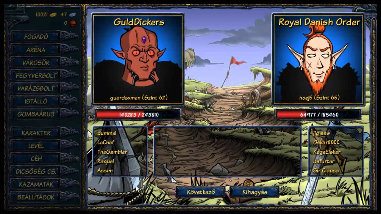 Shakes and Fidget Guild War GuldDickers Vs. Royal Danish Order Danish Server