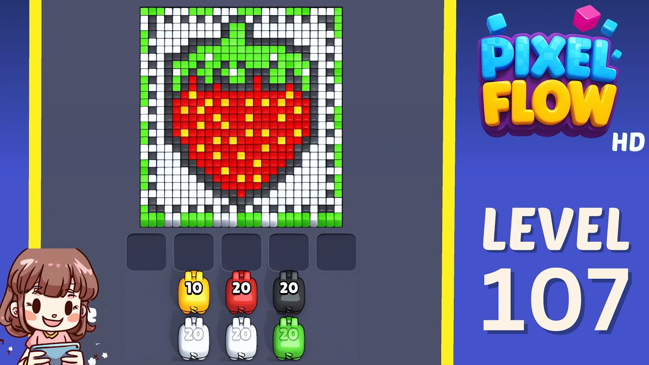 Pixel Flow Level 107 Solution Walkthrough - YouTube