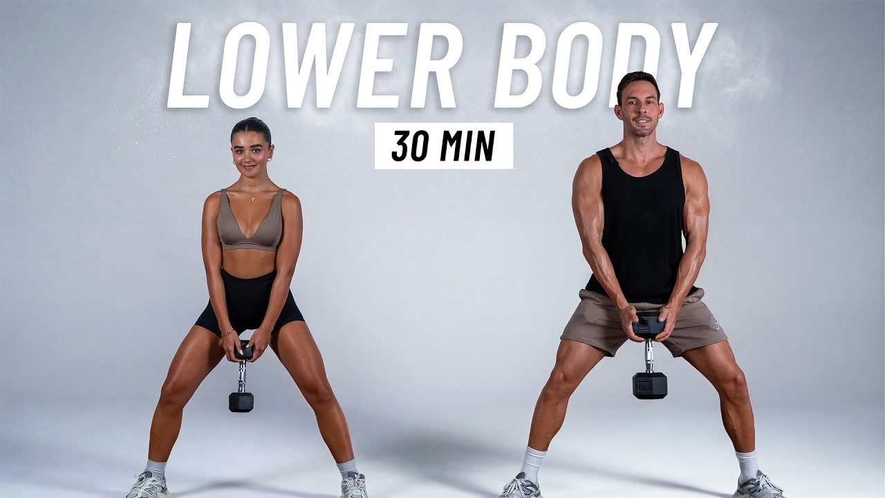 30 Min Lower Body Dumbbell Workout for Strong Legs & Glutes at Home ...
