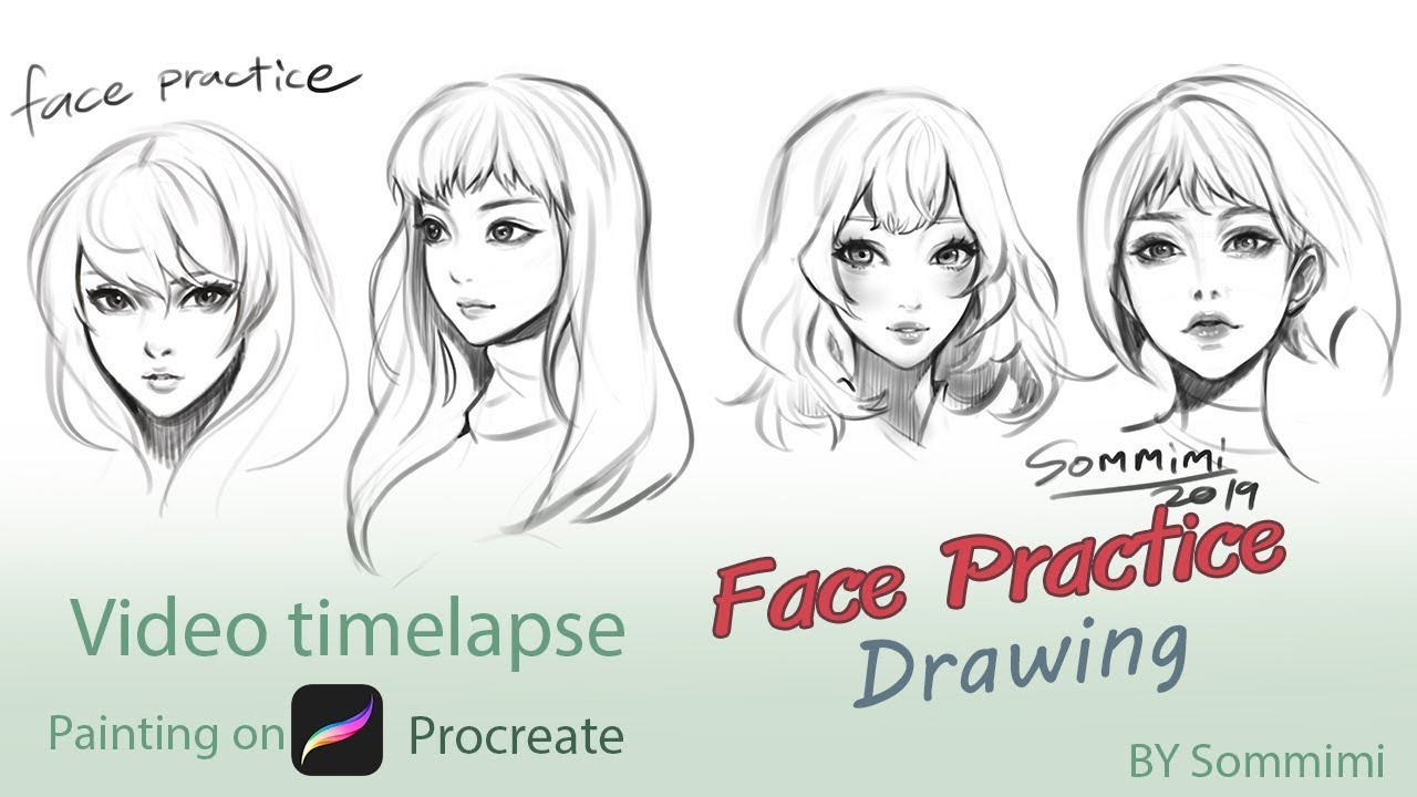 Face practice drawing - Video timelapse - YouTube