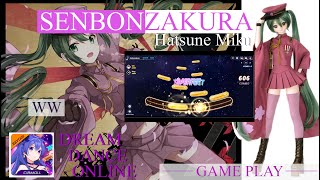 Dream Dance Online SENBONZAKURA Gameplay MAX SCORE? screenshot 1
