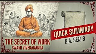 The Secret of Work by Swami Vivekananda | MGSU B.A. English Literature Sem.3