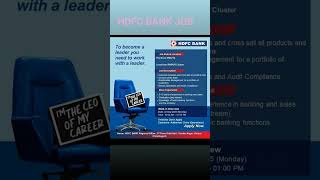 HDFC job  #job