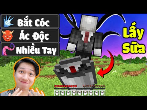 Vinh Uống Sữa Của Slenderman Tập 13 : UỐNG SỮA TẤT CẢ MỌI THỨ TRONG MINECRAFT* Tay Dài Quá Đi 🧨😁