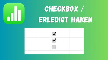 Apple Numbers checkbox / erledigt Haken einfügen