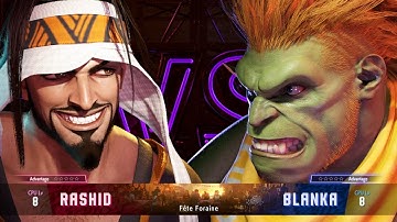 SEASON 2 Rashid vs Blanka (CPU8 vs CPU8) series 1