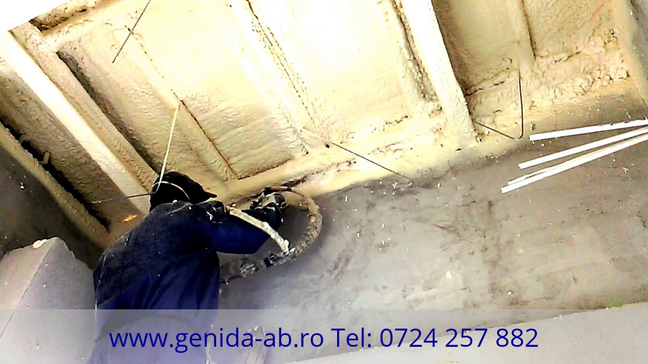 Izolatie spuma poliuretanica acoperis si etansare structura metalica anticoroziv si anticondens#1