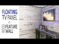DIY Mancave Makeover Pt. 2 // Floating TV Wall with LED backlight & Reclaimed Wood Wall
