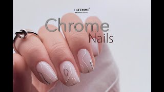 Chrome Nails Tutorial -  Liquid Mirror Nail Art by La Femme