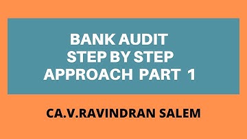 Bank Audit Step by Step Practical Approach Part 1