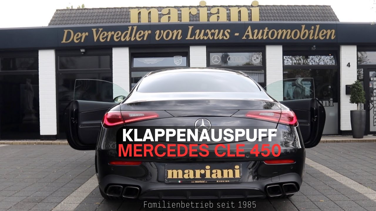Mercedes CLE 450 Sportauspuff Stufe 1 von 3 mit Klappensteuerung von mariani ® Car Styling