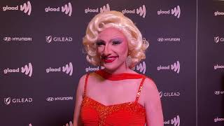 RuPaul's Drag Race season 16's Plasma at 35th GLAAD Media Awards