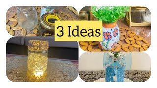 3 Best Idea To Recycle Glass Jars#bestoutofwastecrafts #diy #homedecor #recylingideas