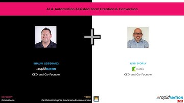 📺 [rapidMATION Live] AI & Automation Assisted Form Creation & Conversion