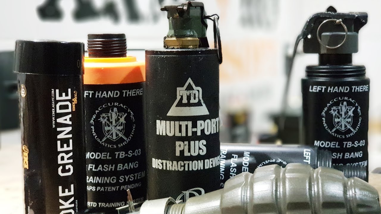 TUDO SOBRE GRANADAS DE AIRSOFT | THUNDER B | FUMAÇA | GREEN GÁS