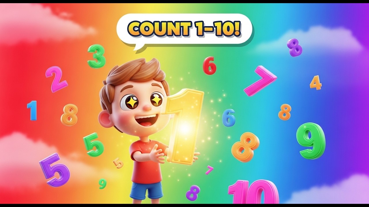 Counting Adventures 1–10 | Learn Numbers for Kids | Fun 3D Cartoon Counting Song