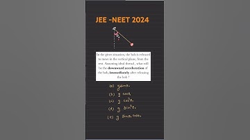 Circular motion for JEE 2024/NEET 2024 - pendulum based good problem
