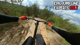 SENDING IT HUGE On The Craziest Jump Line | Evo Bike Park