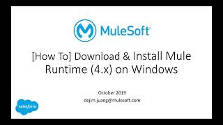 How To - Download & Install Mule Runtime - Windows