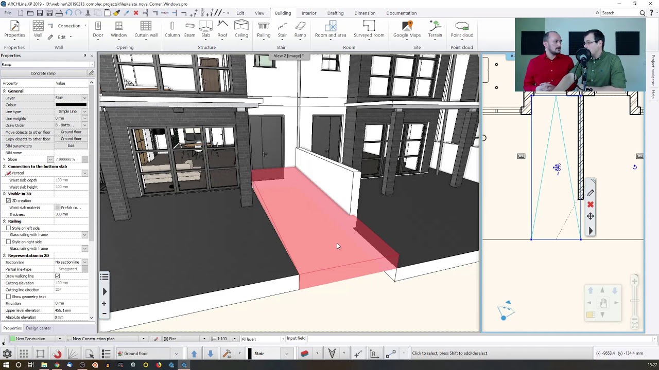 Designing parametric ramps - ARCHLine.XP - YouTube