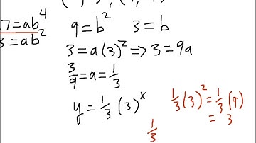 Writing Exponential Equation with 2-points