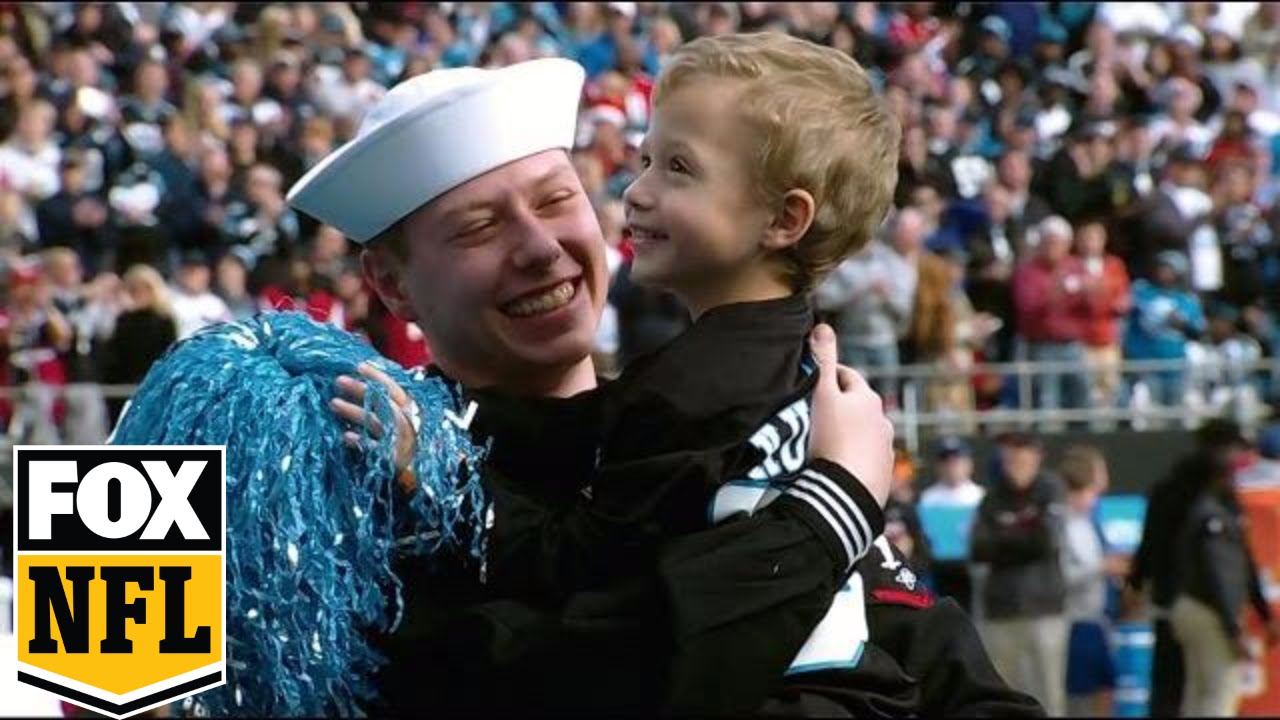 Carolina Panthers reunite military father and son on Christmas Eve