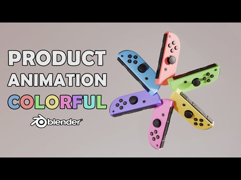 Product Spin Animation Colorful Blender 4.2+!