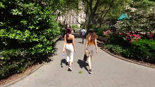 4K - Madison Square Park New York City NYC Ghost Forest Maya Lin 2021 May 23 Unedited Real Sounds