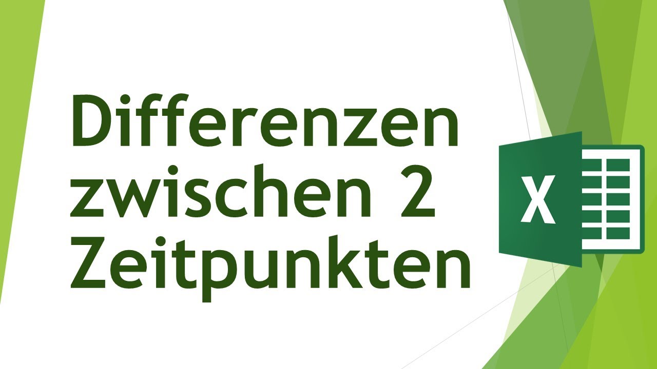 New Differenzen zwischen zwei Zeitpunkten in Excel berechen