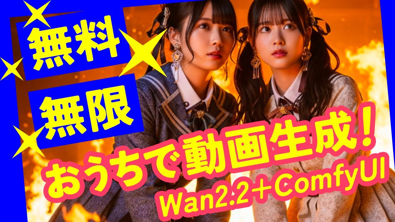 無料✨無限✨おうちで動画生成！Wan2.2/ComfyUI/RTX3060