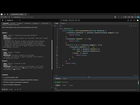 #LeetCode 2490 | Circular Sentence #Java