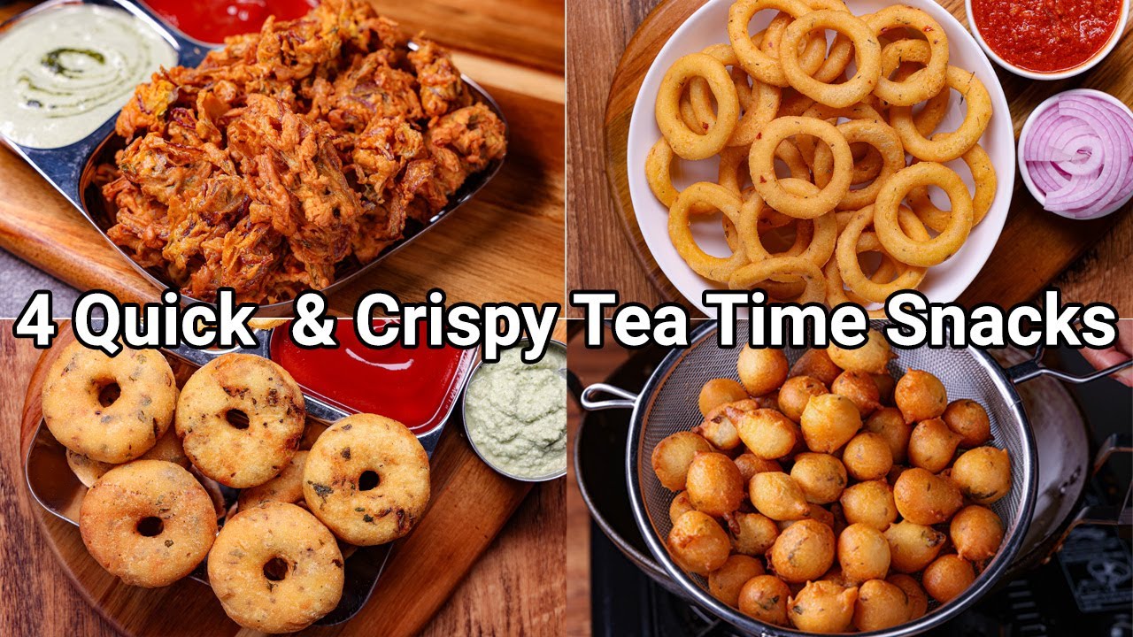 4 Quick  Crispy Tea Time Snacks New Style Less Ingredient in Minutes  Healthy Jar Snacks Recipes