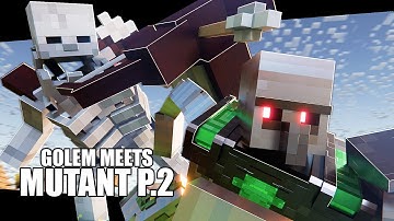Iron Golem Encounters a (MUTANT) Skeleton A Minecraft Animation
