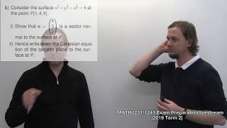 MATH1231/1241 exam preparation (not live) stream (2019 T2)