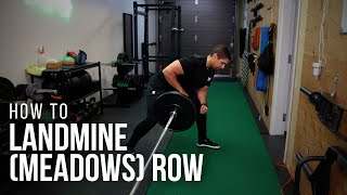 Single Arm Landmine Row (Meadow's Row)