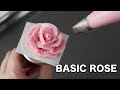 How to pipe a basic rose  cake decorating for beginners 