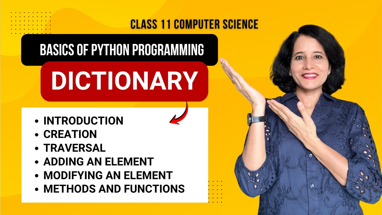 PYTHON DICTIONARY | Class 11 Computer Science | REVISION SERIES # ...