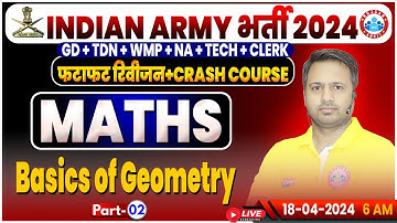 Indian Army 2024, Army GD Maths Revision Class, Army Crash Course, Basics of Geometry Class