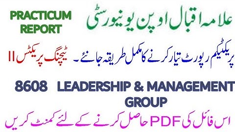 practicum report 8608 | Action plan for teaching practice II | complete guide for practicum report