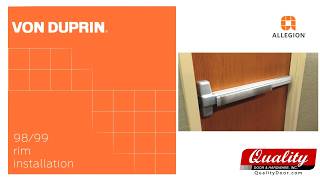 How to Install Von Duprin 98/99 Series Rim Exit Device | QualityDoor.com