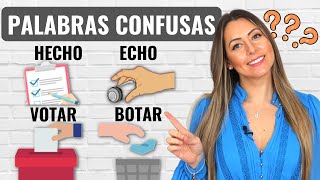 SPANISH Words that MESS UP your Spanish LISTENING skills | Palabras Confusas en español