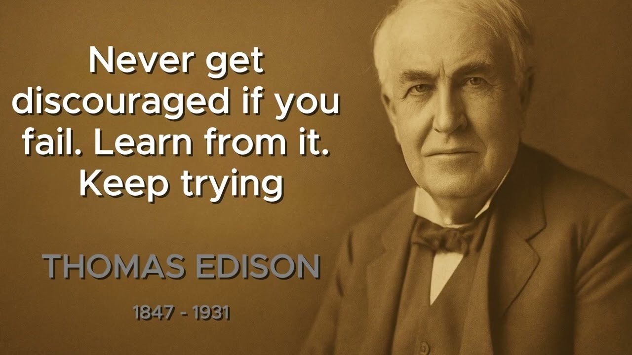 Thomas Edison’s  Famous Quotes   P5 - That Will Inspire You to Never Give Up