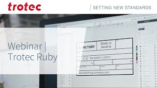 Live demonstratie Trotec Ruby | Trotec Laser