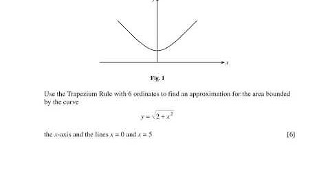 C2 summer 2006 Q2(integration trapezium rule)