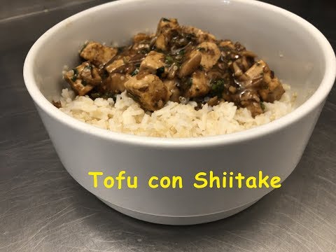 Tofu con Shiitake fresco
