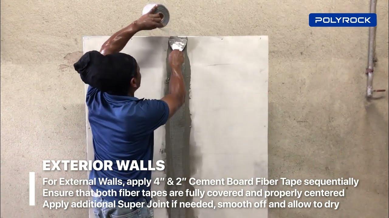 Super Joint Compound Application on Cement Board Joints. YouTube